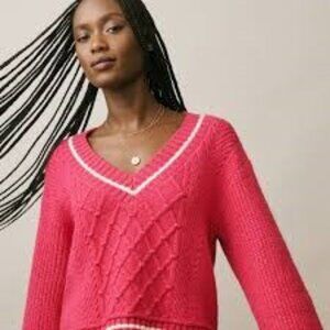 Maeve Tilly V-Neck Pullover Sweater